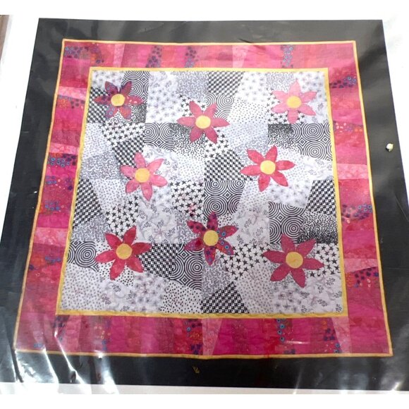 Feelin Hot Hot Pink Quilting Pattern  41" Square Quilt Design By EvaPaige Quilt - Picture 1 of 3